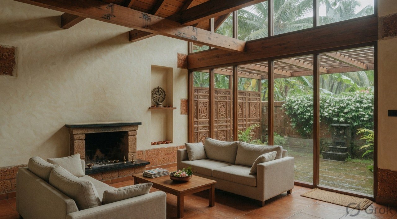 Timber living hall